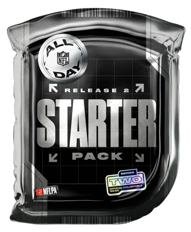 The perfect way to start your collection on NFL ALL DAY. Buy a pack, and you'll get $10 through our Starter Playbook. Each pack comes with 3 Moments, with a chance to pull one from a star like Josh Allen, Joe Burrow, Jalen Hurts, Ja'Marr Chase, Aaron Rodgers or Trevor Lawrence. Find the starter playbook - https://nflallday.com/playbook/2540e411-6c26-457f-8faf-d9803c54e61e